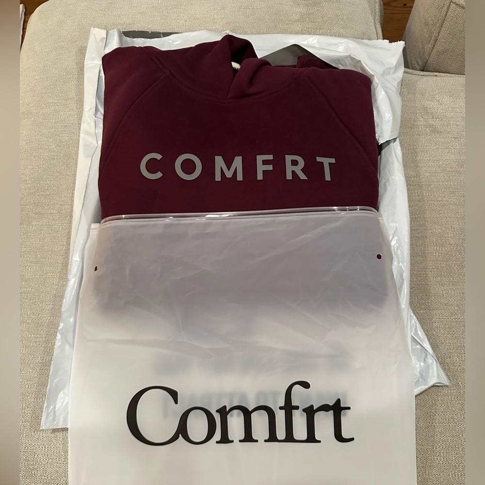 SOLD - NWT Comfrt Tranquil hoodie in Plum size Small (discontinued)